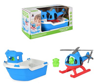 HELIKOPTER I ŁÓDŹ ZABAWKA NA PLAŻE I DO WANNY, pak 18, 
ekipa ratunkowa, zabawka zachęcająca dzieciaki do kąpieli
wymiary: 31,6 x 16 x 20,2 cm