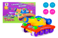 CZOŁG WOJSKOWY DLA DZIECKA MALUCHA STRZELAJĄCY PIŁKAMI Z ŚWIATŁEM DŹWIĘKIEM