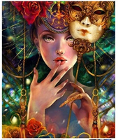 Diamentowa Mozaika Baletnica Z Uniesioną Nogą Haft Kreatywny 30X40 Cm