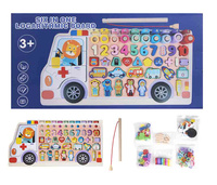 UKŁADANKA DREWNIANA NA AUCIE, GRA RYBKI, EDUKACJA