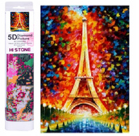 Diamentowa Mozaika Haft Diamentowy Wieża Eiffla 30x40