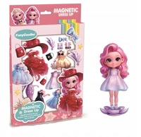 Lalka Zabawa W Ubieranie Lalki Ubranka Różowe Magnetyczne Dopasowanie