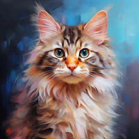 Diamentowa Mozaika Kot Haft Kreatywny 30x40 Cm