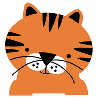 Malowanie Po Numerach Dla Dzieci Kot Tygrys 18x24 Cm Dla Dzieci