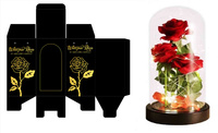 WIECZNA RÓŻA ŚWIECĄCA POD KOPUŁĄ W SZKLE NA PREZENT WALENTYNKI + KABEL USB