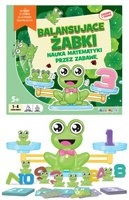 BALANSUJĄCA ŻABA DREWNIANA ZABAWKA EDUKACYJNA, pak 36 
zestaw do nauki matematyki, 
wiek: 5+ 
w pudełku: żaba-waga, żabki-odważniki, 10 cyferek, karty 
wymiary pudełka: 26,5 x 26,5 x 12 cm
