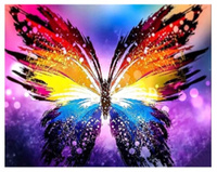 Diamentowa Mozaika Motyl Różne Barwy 30X40 Cm Kreatywne Diamenty