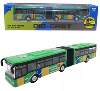 Auto Metalowe Autobus Zielony Przegubowy Mechanizm Pull-Back