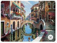 Diamentowa Mozaika Haft Diamentowy Most W Wenecji 30x40cm