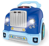 SILNIK CIĘŻARÓWKI DO SKRĘCENIA NIEBIESKI, pak 12/4 
ze światłem i dźwiękiem, 
wymiary: 33 x 33 x 37 cm
