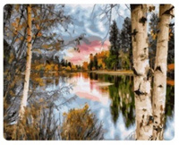 Malowanie Po Numerach Jezioro W Jesiennym Lesie 50x40 Z Ramą Kreatywne