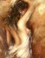 Diamentowa Mozaika Kobieta Akt W Białej Narzucie Haft 30x40 Cm