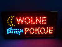 TABLICA LED WOLNE POKOJE