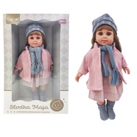 Lalka Słodka Maja Z Niebieskim Szalikiem I Różową Kurtką Zabawka