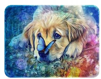 Diamentowa Mozaika 30x40cm Haft Diamentowy Pies Z Motylem