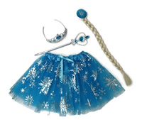 STRÓJ LODOWEJ KSIĘŻNICZKI SPÓDNICZKA + WARKOCZ, pak 300, 
spódniczka w gwiazdki, diadem, warkocz, berło
100/110/120/130/140/150cm

