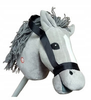 Pluszowa Głowa Konia Na Kiju Z Dźwiękiem Hobby Horsing Zabawka Z Grzywą