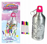 Bidon Butelka Zestaw Kreatywny Do Malowania Z Naklejkami I Pisakami 500 Ml