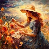 Malowanie Po Numerach Kobieta W Kapeluszu 50X40 Cm Z Ramą Kreatywne