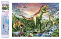 Diamentowa Mozaika Haft Diamentowy T-Rex Dinozaur 30X40CM