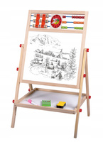 Tablica Zmazywalna Magnetyczna Drewniana Z Liczydłem Oraz Półeczką