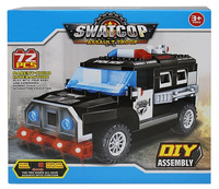 KLOCKI ŚW/DŹW. AUTO POLICJA CZARNE 72 EL.  KARTON  60/30
Waga 0,508 kg