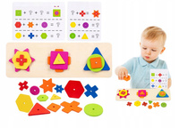 Układanka Drewniana Nauka Dodawania Z Wzorami Geometryczne Wzory Do Nauki