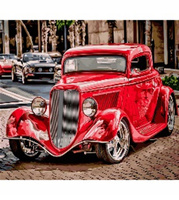 Malowanie Po Numerach Retro Samochód 40X50 Rama