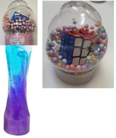 DUŻA TUBA PLASTYCZNA GLUT Z KULECZKAMI I KOSTKĄ PAK 72