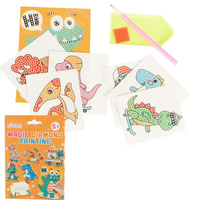 MOZAIKA DIAMENTOWA DINOZAURY, ZESTAW (6xNAKLEJKA, 1xZAWIESZKA, 1xKARTA/POCZTÓWKA)
, pak -250, Wymiary : 17cm x 12cm x 3cm
