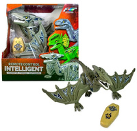 DINOZAUR CYBER INTELIGENTNY PTERODAKTYL, pak 18, 
sterowany pilotem robot dinozaura z funkcjami: chodzenia i wydawania dźwięków; 
wymiary dinozaura: 36,2 x 41,6 x 36,2 cm; 
wymiary pilota: 5,1 x 2,1 x 11,5 cm; 
wymiary opakowania: 26 x 15,2 x 25,2 cm