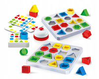 Edukacyjna Gra Montessori Dopasowywanie Kształtów Z Dzwoneczkiem Kolorowe