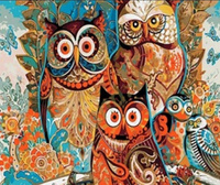 Diamentowa Mozaika Sowy 30x40