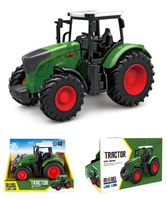 TRAKTOR ZIELONY MODEL, pak 32 
model traktoru do zabawy, zielony, czerwone felgi