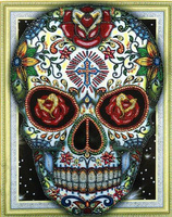 MOZAIKA DIAMENTA 7D HAFT DIAMENT CZASZKA MANDALA