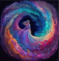 Malowanie Po Numerach Kobieta W Kosmosie 40X50 Cm Na Ramie Kreatywne