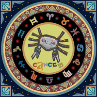 Mozaika Diamentowa 7D Haft Diamentowy Rak Znak Zodiak Mandala 30X30CM