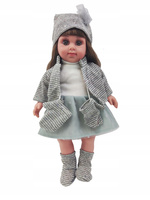 Lalka Słodka Maja Z Szarym Płaszczem, Rękawiczkami I Czapeczką Zabawka