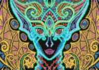 Diamentowa Mozaika Świecąca W Ciemności Kobieta 30x40