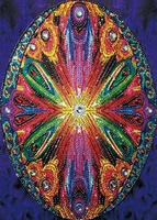 Diamentowa Mozaika Haft 7D Kolorowy Owal 40X30
