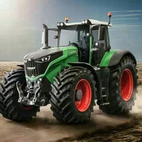 Diamentowa Mozaika Zielony Ciągnik Rolniczy Traktor Na Drodze 30x40 Cm