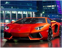 Diamentowa Mozaika Ferrari W Mieście Haft Kreatywny 30x40 Cm