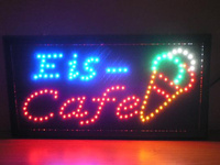 TABLICA NEON EIS CAFE KARTON