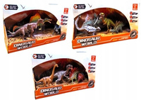 Zestaw 4 Figurek Dinozaurów W Dioramie Dinosaur World