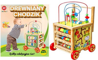 CHODZIK DREWNIANY PCHACZ KOSTKA EDUKACYJNA 6w1