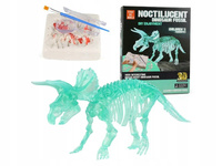 Skamielina Dinozaur Triceratops Model Szkieletu Świecący W Ciemności