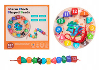 Zegar Drewniany Sorter Klocki Kształty Nawklekanka