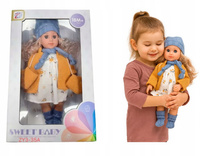 Lalka Słodka Maja Z Kamizelką Pomarańczową Oraz Szalikiem I Rękawiczkami