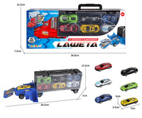 AUTO TRUCK LAWETA + 6 AUT SPORTOWYCH WALIZKA