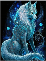 Diamentowa Mozaika Magiczny Lis Haft Kreatywny 30x40 Cm